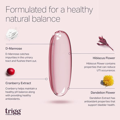 Urinary Tract Health Supplement for Women- Cranberry Extract, D-Mannose Treatment- UTI Prevention, Promote Natural UT Balance, Flush Impurities- Fast Acting, Feminine Female Health-Large 90 Ct
