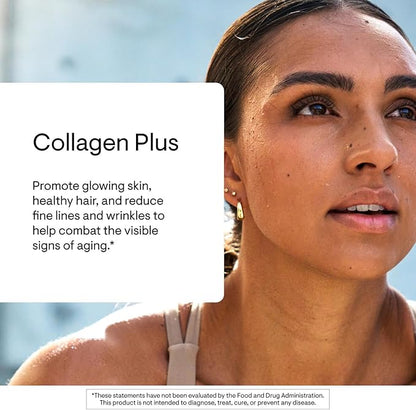 THORNE - Collagen Plus - Collagen Peptides Powder with Nicotinamide Riboside & Clinically Studied Ingredients for Skin Texture & Moisture - Healthy Skin, Hair & Nails* - 17.5 Oz - 30 Servings