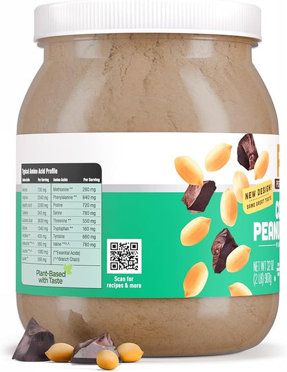 PB2 Performance Peanut Plant Based Vegan Protein Powder | 20g Complete Protein, No Added Sugar, Prebiotic Fiber | Dairy Free, Certified Vegan, Non-GMO, and Gluten Free [Peanut with Dutch Cocoa, 2lb]