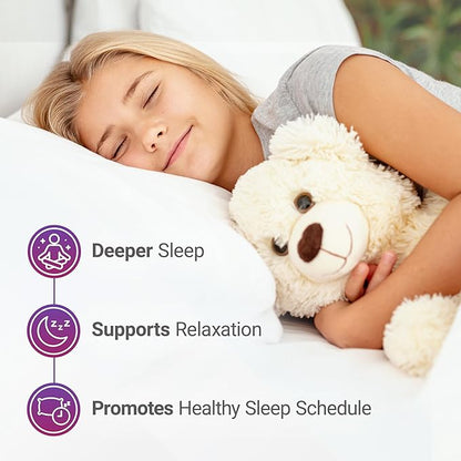 Nested Naturals Luna Kids Sugar-Free Sleep Aid Tablets for Children 4+ - Naturally Sourced Ingredients - Herbal Sleep Supplement with Chamomile, Melatonin, Valerian & Lemon Balm - 120 Chewable Tablets