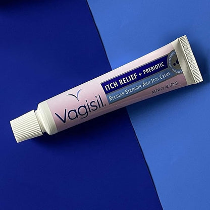 Vagisil Regular Strength Anti-Itch Feminine Cream for Women, Gynecologist Tested, Hypoallergenic, Fast-acting and Long-lasting Itch Relief, Vaginal Moisturizer Soothes and Cools, 1 oz (Pack of 2)