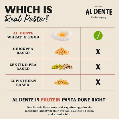 Al Dente Protein Pasta Cavatappi – 30g High Protein in 3.5oz Serving, Lower Carb, High Fiber. Cage-Free Eggs & Semolina. (Previously Carba-Nada, Packaging May Vary) - 10oz Bags (Pack of 4)