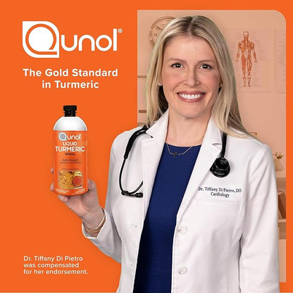 Qunol Liquid Turmeric Curcumin with Black Pepper 1000 Milligram, Supports Healthy Inflammation Response and Joint Support, Dietary Supplement, Extra Strength, 40 Servings, 20.3 fl oz (pack of 1)