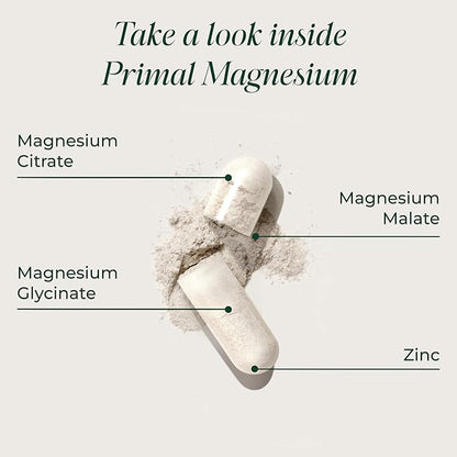 Primal Harvest Magnesium Supplement Complex 310mg by Primal Harvest with Magnesium Glycinate, Citrate, Malate, and Zinc 2 Pack, 240 Capsules