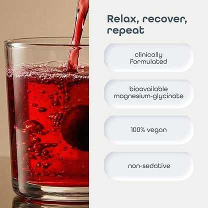 SleepHabits Restore | 30 Nights Magnesium Glycinate Powder Natural Sleep Aid with L-Theanine, Tart Cherry, Beet Root, | Calm Melatonin-Free Deep Sleep Supplement Drink for Recovery & Clear Mornings