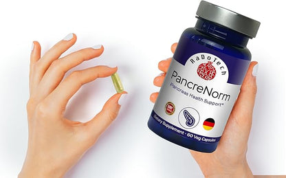 PancreNorm Supplements with Pancreatic Support and Heart Health, Supports Sugar Craving, Muscle Repair and Appetite Control, 60 Veg Capsules, GMP