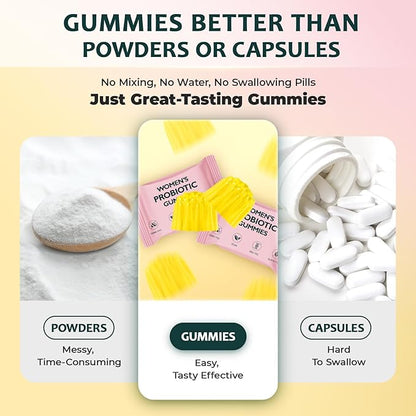 Premium Feminine Balance Gummies for Women, Feminine Balance & Digestive Support, Immune Support, Vegan & Gluten Free, Hawaiian Pineapple Flavor, 30 Gummies