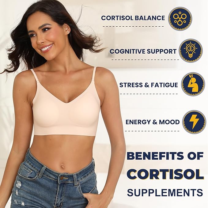 Totaria Cortisol Supplement with Ashwagandha,Magnesium,Rhodiola Rosea,L Theanine,Hormone Balance for Women Mood, Focus, Sleep Support 120 Vegan Capsules (Pack of 2)