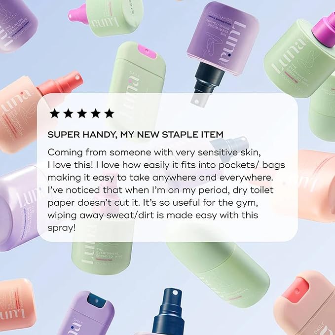 Luna Daily The Fragrance Free Everywhere Spray-To-Wipe | 80ml