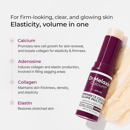 Dr.Melaxin Calcium Multi Balm 9g All In One Wrinkles Calcium Volume Multi Balm Stick Collagen Wrinkles Face Eye treatment Balm calcium stick for face Korean Skin Care