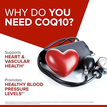 Qunol Ultra CoQ10 100mg, 3x Better Absorption, Patented Water and Fat Soluble Natural Supplement Form of Coenzyme Q10, Antioxidant for Heart Health, 120 Count Softgels