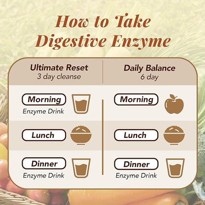 AFC Japan Digestive Ultimate Enzyme Drink – Pure Digestive Enzymes for Digestion, Gas, Bloating, Constipation Relief & Immune Support – 106 Fermented Fruits & Vegetables, Enzyme Supplement, 720ml