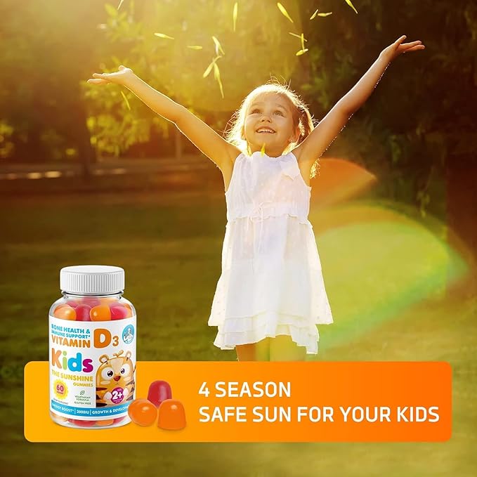 DR. MORITZ Vitamin D3 Gummies for Kids & Adults 2000 IU - High-Absorption Vitamin D Kids Gummies Supplements - Vegetarian, Immune Support D3 for Adults & Kids (60 Count)