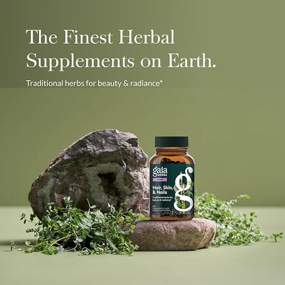 Gaia Herbs Hair, Skin & Nails - Supplement to Support Healthy Skin, Hair & Nail Health* - Astaxanthin, Horsetail, Gotu Kola & Burdock - 60 Vegan Liquid Phyto-Capsules (30 Servings)