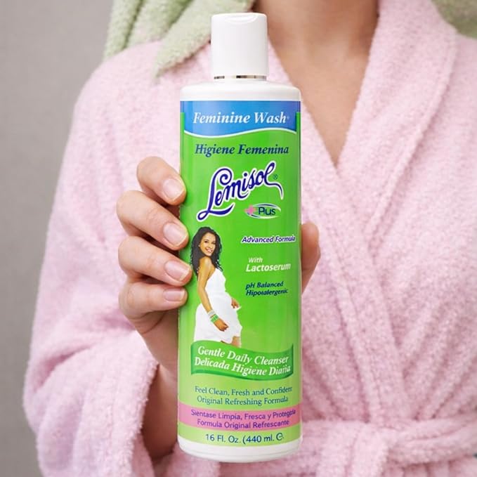 Lemisol Feminine Wash, Daily Cleanser, Hypoallergenic, 2-Pack of 16 FL Oz Each, 2 Bottles