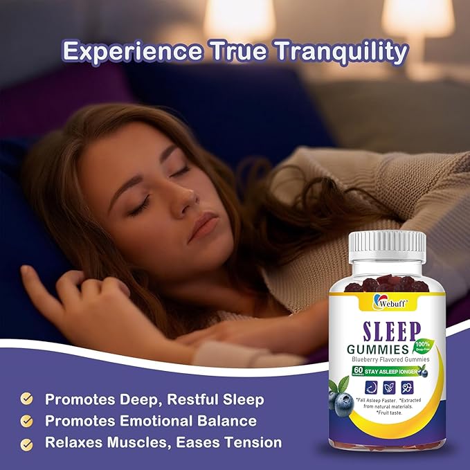 Sleep Gummies with 5mg Melatonin for Adults – Fall Asleep Faster with Non-Groovy Morning, Sugar Free Sleep Aid Supplement, Non-Habit Forming, Blueberry Flavor, 60 Count (Pack of 2)