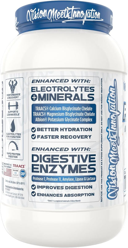 VMI Sports | ProtoLyte Whey Isolate Protein Powder | Low Calorie Whey for Weight Loss and Muscle Gain | Digestive Enzymes | Non-GMO (1.6 lb, Strawberry)