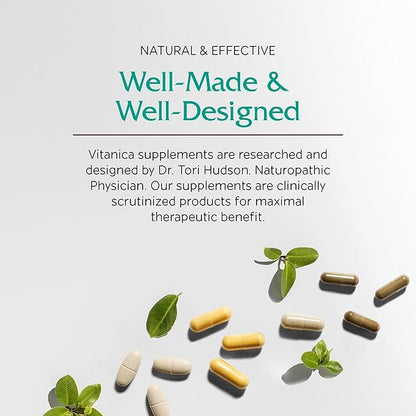 Vitanica OvaBlend - Endorine and Ovulation Support for Women with NAC, Chromium, Green Tea, and Saw Palmetto - Supports Healthy Ovulation - Vegan - 180 Capsules