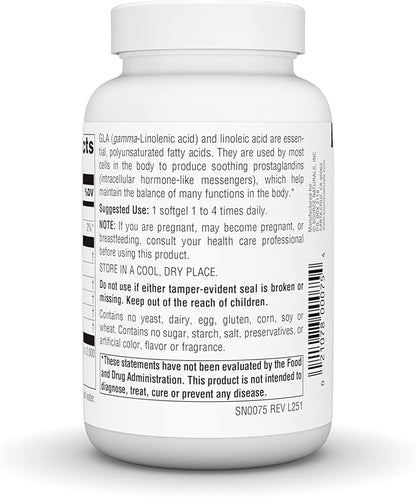 Source Naturals Evening Primrose Oil - Hexane-Free - 1350mg - GLA Yield: 135 mg - Cold-Pressed - 60 Softgels