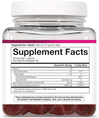 Youtheory B12B6 Zero Sugar Gummy 90ct