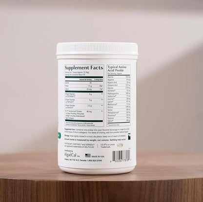 ALGAECAL Collagen - 4 Clinically-Supported Peptides VERISOL®, FORTIGEL®, UC-II®, FORTIBONE®, Anti-Aging Hydrolyzed Collagen Powder, 60 Servings, Made in USA