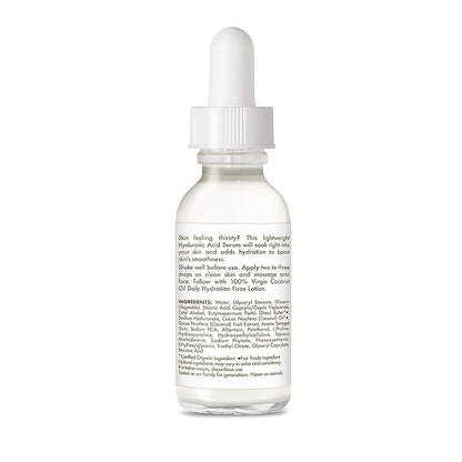 SheaMoisture Hyaluronic Acid Serum for Dry Skin 100% Virgin Coconut Oil Paraben Free Face Serum 1 fl oz