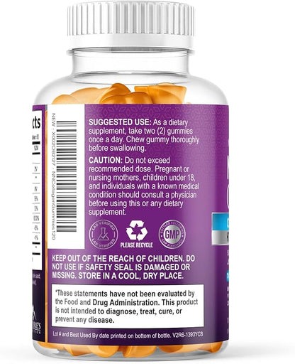 Collagen Peptides Gummies with 2500mcg Biotin Per Serving - Hair Growth, Skin & Nails Supplement - Hydrolyzed Collagen Multi Type I & III, Vitamin C for Immune Support, Orange Flavor, 120 Gummies