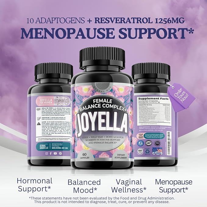 11-in-1 Hormonal Balance, Relief for Menopause Symptoms, Helps Reduce Hot Flashes, Night Sweats, and Mood Swings, Clinically Proven Ingredients, Natural PMS Support, Made in USA, 3rd Party-Tested