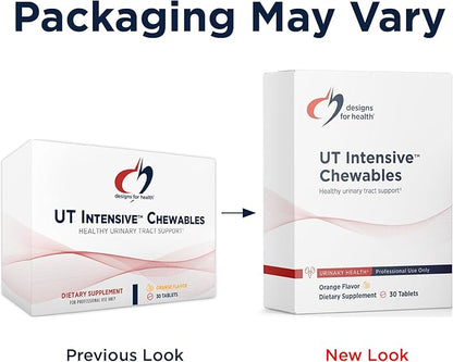 Designs for Health D-Mannose with Cranberry Chewables - UT Intensive Chews for Women + Men, Urinary Tract Support Supplement with Cranberry Extract - Natural Orange Flavor - Vegan (30 Tablets)