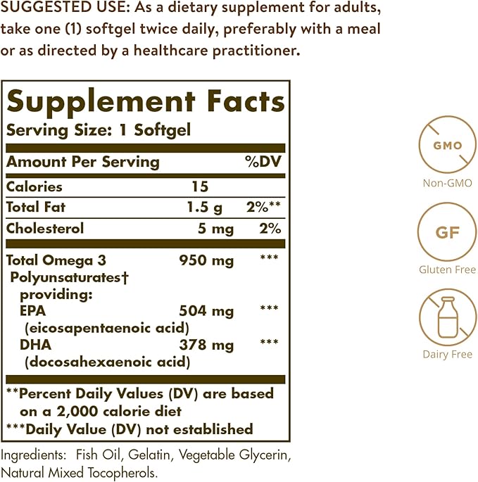Omega-3 "950" mg Solgar 50 Softgel