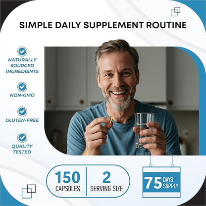 CORTISOL Wellness Magnesium Ashwagandha L-Theanine Phosphatidylserine Rhodiola Rosea Passionflower Lavender Chamomile -150 Capsules
