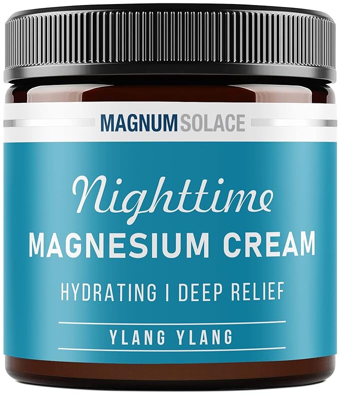 Magnum Solace Magnesium Lotion – Nighttime Magnesium Cream – Apply to Legs, Arms or Chest - Topical Magnesium Chloride – USA Made and Safe for Kids (Ylang Ylang)