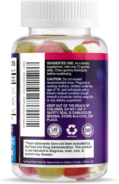 Folic Acid Gummies for Women - Folate 785 mcg Per Serving - Essential Prenatal Vitamins for Mom & Baby, Vegan Folic Supplement Gummy, Daily B9 Vitamin, Before During After Pregnancy - 60 Gummies