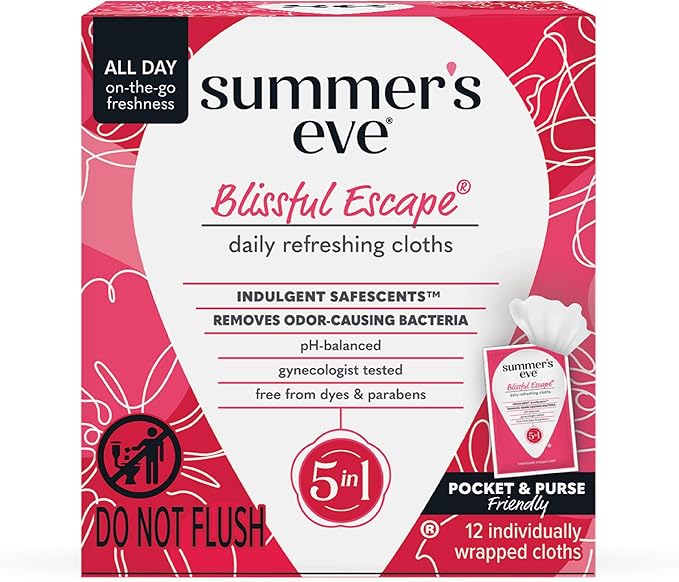 Summer's Eve Blissful Escape Body Wash & Wipes Bundle, Refreshing Feminine Hygiene, Removes Odor, pH Balanced
