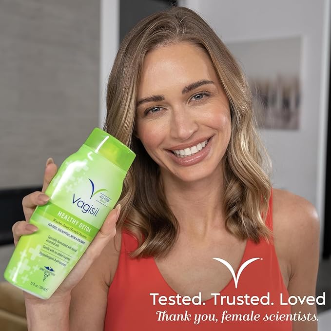 Vagisil Feminine Wash for Intimate Area Hygiene, Healthy Detox, All Over Body Wash for Women, Gynecologist Tested, Hypoallergenic and pH Balanced, 12 Fl Oz (Pack of 1)