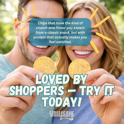 Protein Chips, 15g Protein, 3g Net Carbs, Gluten Free, Keto Snacks, Low Carb Snacks, Protein Crisps, Keto-Friendly, Made in USA (Sea Salt Vinegar, 7 Pack)