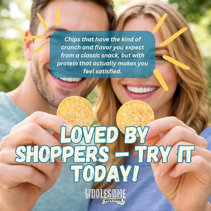 Protein Chips, 15g Protein, 3g Net Carbs, Gluten Free, Keto Snacks, Low Carb Snacks, Protein Crisps, Keto-Friendly, Made in USA (Sea Salt Vinegar, 1 Pack)
