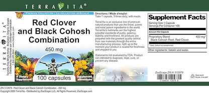 Red Clover and Black Cohosh Combination - 450 mg (100 Capsules, ZIN: 512979) - 3 Pack