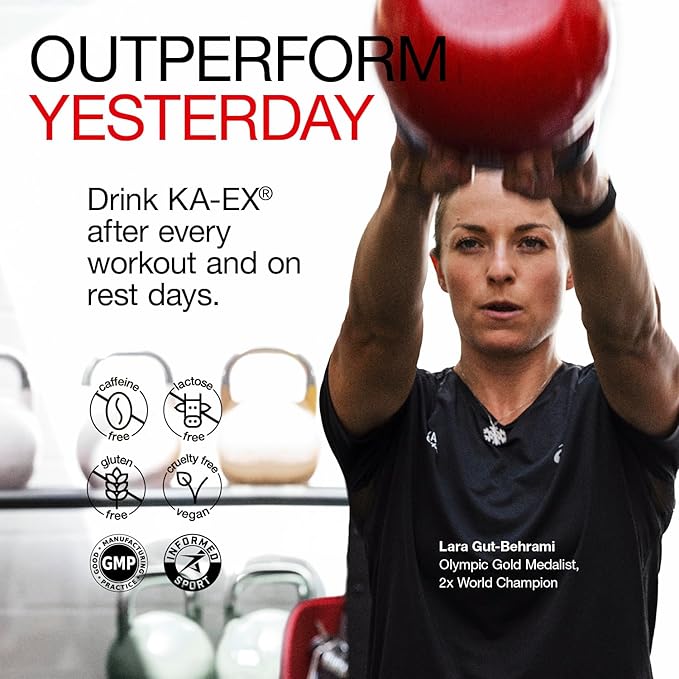 KA EX - Cortisol Stress Reducer for Athletes | Post-Workout Recovery Gamechanger | Clinically Tested and Trusted by Thousands of Pro Athletes | Swiss Science I Vegan (24 Pack)