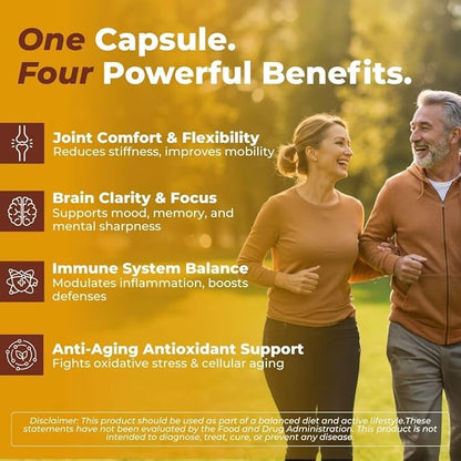 Vital Turmeric Curcumin Supplement – 1310 mg Blend with 95% Curcuminoids & Curcumin with Black Pepper – Joint, Brain, Immune & Anti-Aging Support – Non-GMO, Gluten-Free – 30 Day Supply