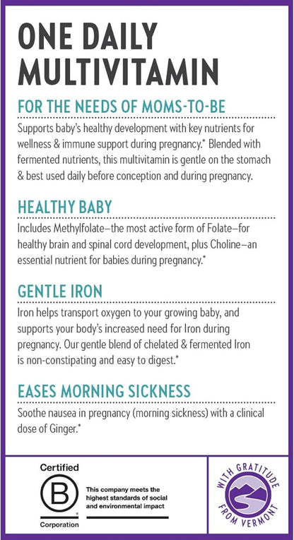 New Chapter Prenatal Vitamins, One Daily Prenatal Multivitamin with Methylfolate + Choline for Healthy Mom & Baby, Gluten Free & Non-GMO, 90 Count
