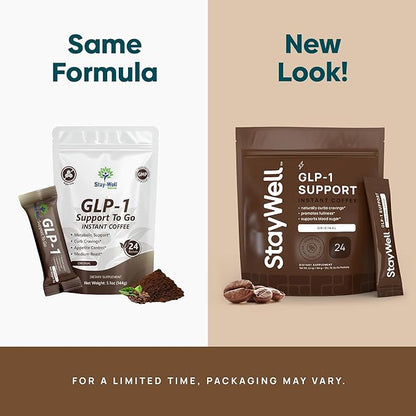 Slim Coffee GLP-1 Supplement | GLP 1 Booster to Control Appetite and Cravings | Great Tasting Metabolic Support - Coffee Bean Extract, Green Tea, Yerba Mate (Regular)