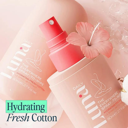 Luna Daily The Everywhere Spray-To-Wipe - Hydrating Soft Cotton | 80ml