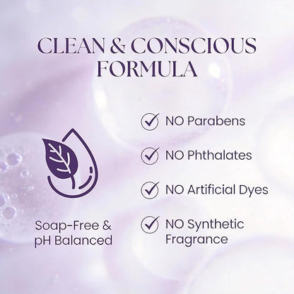 Feminine Foam Wash - pH Balanced Intimate Cleanser with Prebiotic Agave, Peony & Aloe. Soothing Odor Control & Daily Freshness for Sensitive Skin. Lavender Scent, 5 fl oz