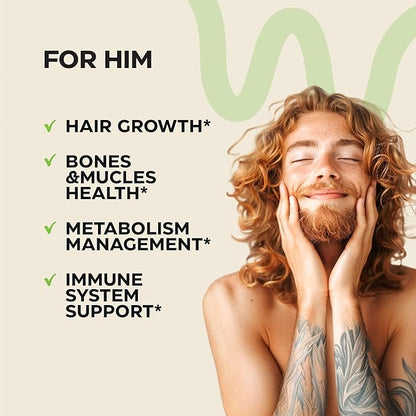 Biotin for Hair Growth Women/Men 12000mcg, Skin & Nails Support Gummies + 70000mcg Collagen Peptides (Collagen Powder in Gummy Form) + 20000mcg Keratin + Retinol, Sugar Free, 120 Gummies (2 Pack)