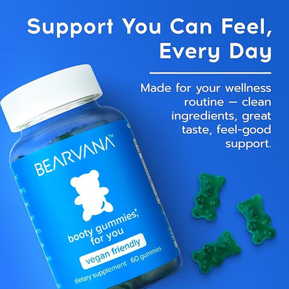 BEARVANA Peach Support Women’s Multivitamin Gummies | Herbal & Vitamin Gummy Supplement for Daily Wellness | Berry Flavor | 60 Gummies