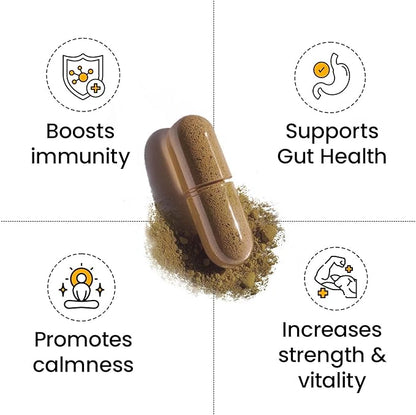 3000mg Iris Sea Moss, 2000mg Black Seed Oil, 1000mg Ashwagandha, 1000mg Burdrock Root, 1000 mg Bladderwrack with Black Pepper & Vitamin C |Vitality & Energy Support | All-in-one supplement| Pack of 2