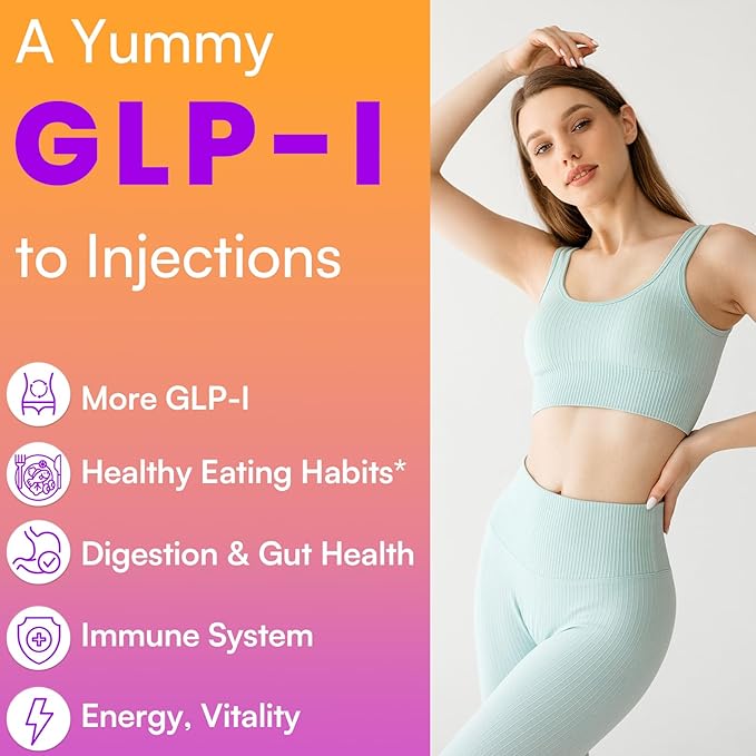 GLP-I Probiotic Gummy for Women and Men, 17-in-1 GLP-I Supplement with Akkermansia Probiotic, GLP-I Berberine Gummies, GLP-I Akkermansia Gummy, Yuzu Flavor, Zero-Sugar, 90 Gummies