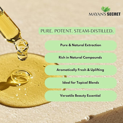 Mayan's Secret - 4oz Pure Carrier and Essential Oils for Skin Care, Hair, Body Moisturizer for Face-Anti Aging Skin Care (Basil Oil, 4oz)