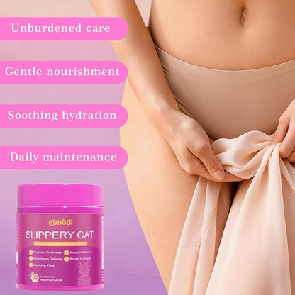 Feminine Probiotic + Moisture Gummies | Bacillus coagulans & Slippery Elm |Supports Intimate Comfort, Pineapple Flavor | 60 Count (1)